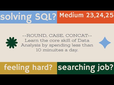 SQL Queries for Beginners "Medium 23,24 & 25 Concat, Round, Case" Hospital Dataset.