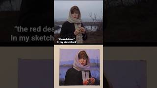 painting "the red desert"in my sketchbook 🎥🖌️ #oilportrait #portraitfeed #moviescenes#oilportrait