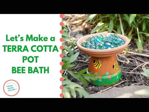 Let’s Make a Terra Cotta Pot Bee Bath!