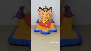 DIY Ganesh Chaturthi Special 🌸🙏 Ganpati Bappa idol Making 💞🥰 #ganeshchaturthi #shorts #clayart #art