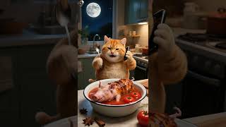 Pig saved the cat and put him to bed… But the cat was faking it and turned him into roast pork!#cat