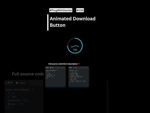 Animated Download Button #coding #learnhtml5andcss3