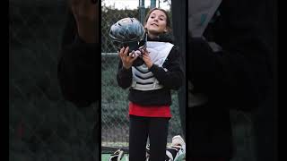 CatchMacie blocks off pitching machine #softball #sports #shorts #shortvideo #catcher