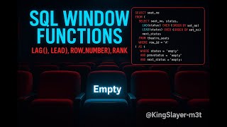 4 Must-Know SQL Window Functions ft. Theatre Seat Booking Logic 🎬🔥