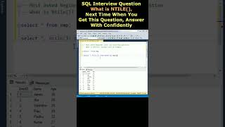 sql interview questions Explain Ntile in sql server #sqlinterviewquestionsandanswers