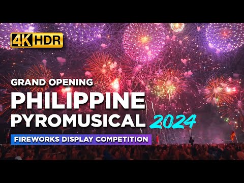 Philippine PYROMUSICAL 2024 | The Grandest FIREWORKS Competition at SM MOA Pasay【4K HDR】