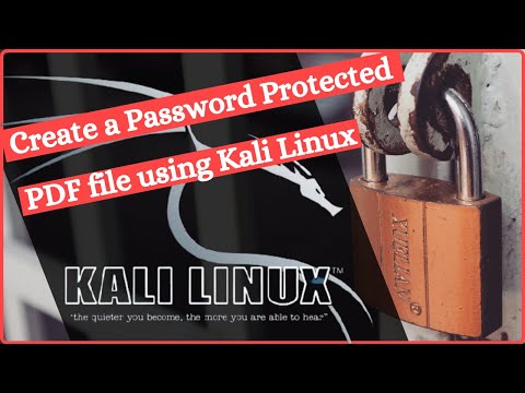 How to set a password on PDF file using kali linux