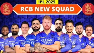 IPL 2025 | Royal Challengers Bangalore New Squad | RCB Full Squad 2025 | RCB Team 2025 Players List