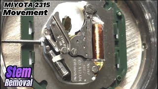 How to Remove Stem from an MIYOTA 2315 Watch Movement | Step-by-Step Tutorial