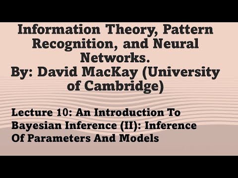 Lecture 10: An Introduction To Bayesian Inference (II): Inference Of Parameters And Models