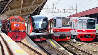 JAKARTA'S CROWDED TRAIN END OF JUNE 2025 EDITION: Double Traction Locomotive RnB, Chinese KRL, TM...