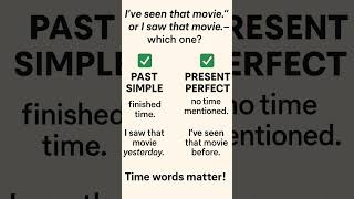 Past Simple vs. Present Perfect — Know the Difference!  #english #shorts