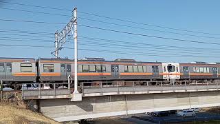 JR東海道本線（上り）新快速豊橋行き313系1700番台J171編成+1500番台J151編成