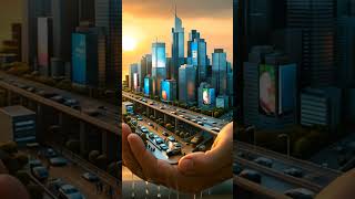 Hands of the Creator of the City of the Future