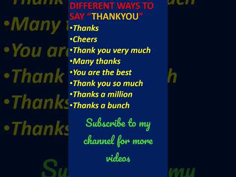 Different ways to say Thankyou #shorts #grammar
