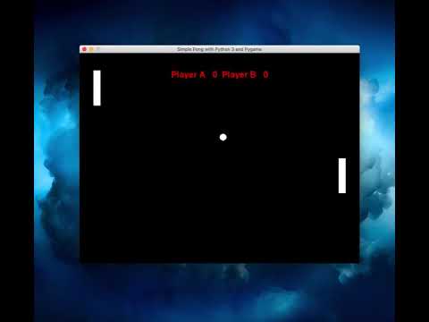 Simple Pong with Python 3 and Pygame with start and game over screen