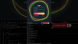 Rotating Multi-Color Rings Login Page | HTML, CSS & JavaScript Animation#webdesign #webdevelopment