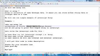 Session 3 : Array with New Keyword