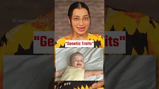 Genetic traits inherited from mother and father. #shorts