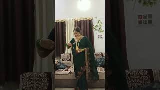 #pallulatke 👸#lovelysare💚🥻#trending  #trendingshorts💌 #Bhartyashree🥻 #Indianculture🇮🇳 ##greensaree💚