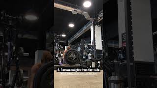 GYM HACK | Unloading Heavy Weight? Easy Deload Barbell Method! #gymhacks #gymtime #hacks #fitness