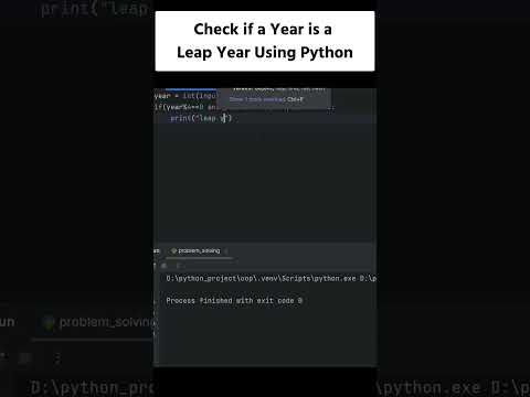 Check if a Year is a Leap Year or Not #coding #python #fun #easy #foryou #code #programming