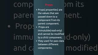 React Interview Questions and Answer | Props and State in Reactjs? #react #interview #shorts