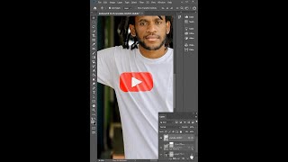 Insert logo on T-shirt in photoshop #short #youtube #youtubeshorts