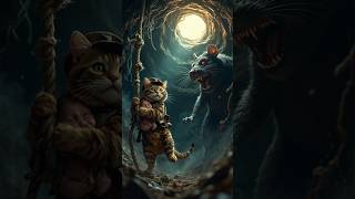 Brown Cat🐈vs Giant Rat🐀 Underground Baby👶🏻 Rescue #kitten #baby #rat #cat #shortsfeed #shorts #funny