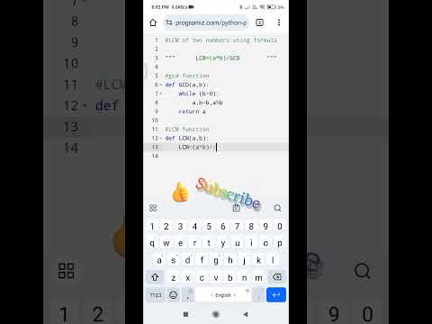 LCM and GCD using Formula in python #basic #google #lavanya #formula #lcm #gcd #hcf #lcm_and_hcf
