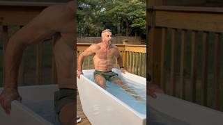 First cold plunge #shorts #coldplunge ￼