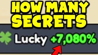 I used 7000% Luck for NEW SECRETS in Bubble Gum Simulator Infinity