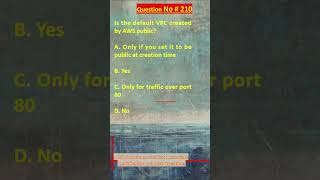AWS Solutions Architect Associate Certification Practice Questions | Question No. 210 #aws #shorts