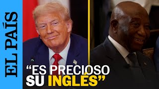TRUMP alaba el INGLÉS del presidente de LIBERIA, donde se habla ese idioma: "¿Dónde lo aprendió?"
