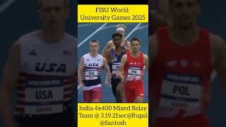 FISU World University Games 2025: Indian Mixed Relay Team Clocks 3:19.21 to Enter Finals! 🇮🇳"