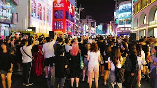 Crowded HONGDAE HOT SATURDAY "VOICE MEETING EVENT" Night Walk, Seoul Travel Walker.