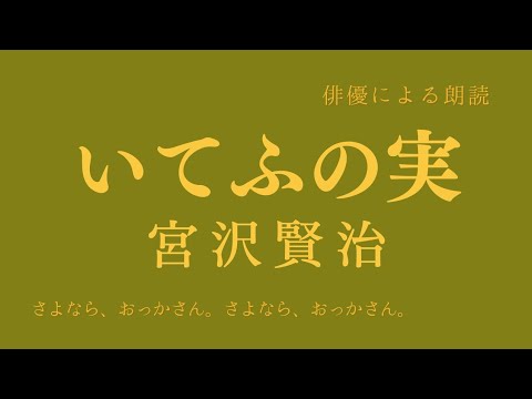 【俳優の朗読】「いてふの実」宮沢賢治 ほっこりする話 秋 童話 青空文庫【Audiobook】
