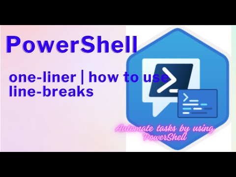 PowerShell one-liner | how to use line-breaks