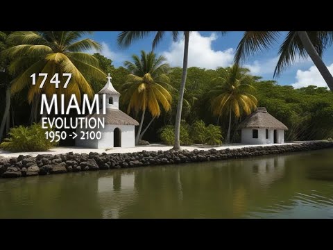 The evolution of Miami City across the times illustrated by AI (4k video)
