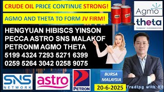 Daily KLSE BURSA UPDATE - 20-6-2025 💥CRUDE OIL PRICE CONTINUE STRONG💥AGMO AND THETA TO FORM JV FIRM💥