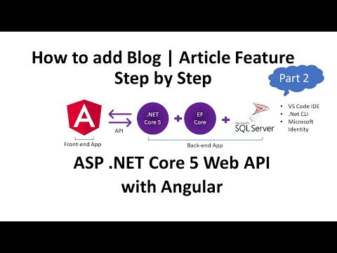 Angular & ASP .NET Core 5 : How to add Article | Blog Feature in Angular App |  Part 2
