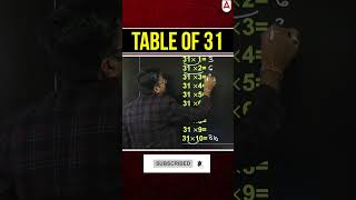 Table of 31 By Abhinandan Sir #sscadda247classes #education #sscadda247 #maths