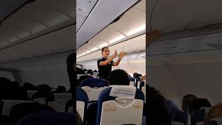 Air hostess giving safety instructions #shorts #indigo #trending