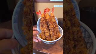 The shrimp bowl with 5 giant fried shrimp is too good! #Tokyogourmet #japanfood✈️🗺️