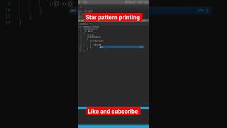 Star pattern printting in c#shortvideo #programming #learning #clanguage