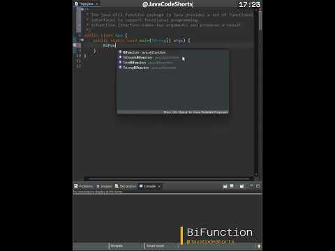 0046 Functional Programming: Bifunction #java #functionalprogramming #programming #coding #shorts