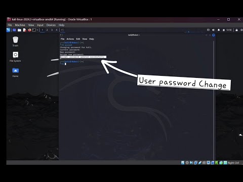 How to change kali linux username and password