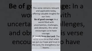 Embracing Hope Today: Applying Psalm 31:24 for Daily Strength! 🌟💪