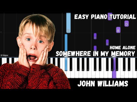 Home Alone - Somewhere In My Memory - John Williams (Easy Piano Tutorial)