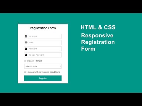How To Create Registration Form In HTML and CSS | Make Sign Up Form Design  | E-CODEC